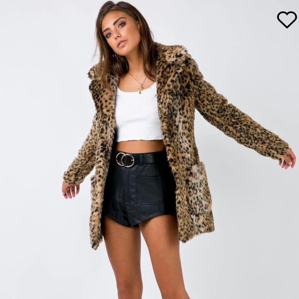 Princess Polly - WINONA FAUX FUR LEOPARD COAT